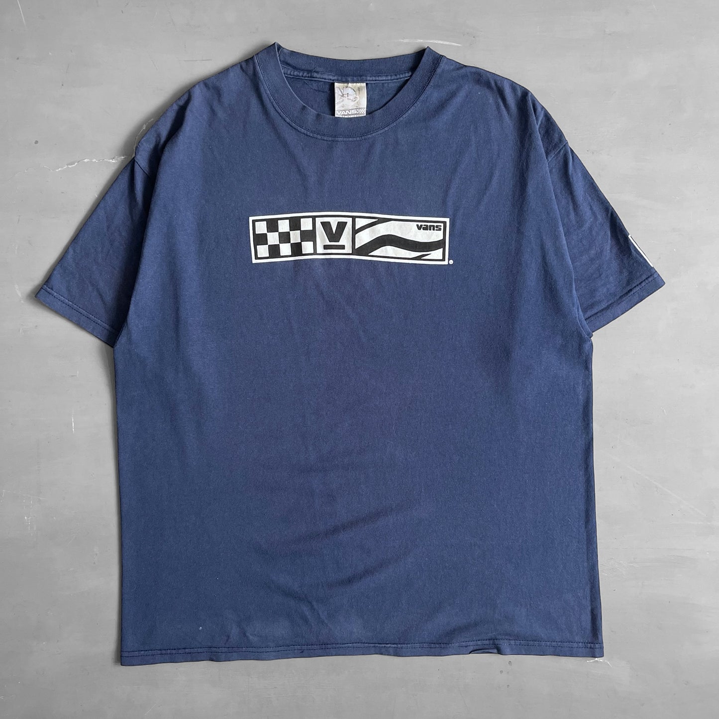 1990s VANS checkerboard T-shirt (XL)