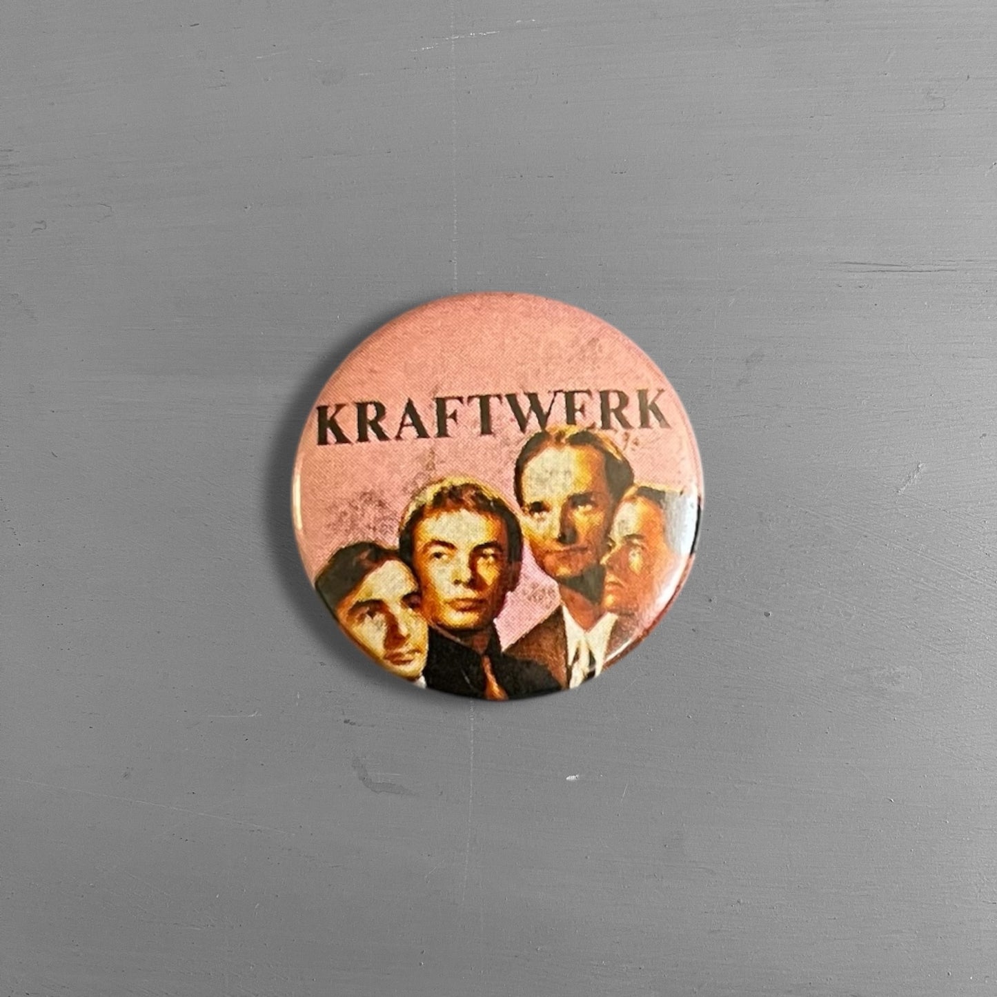 1980s Kraftwerk pin badge