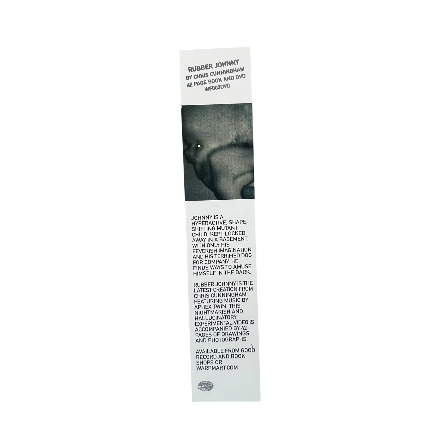 2005 Aphex Twin / Chris Cunningham / Warp Records rubber Johnny book mark