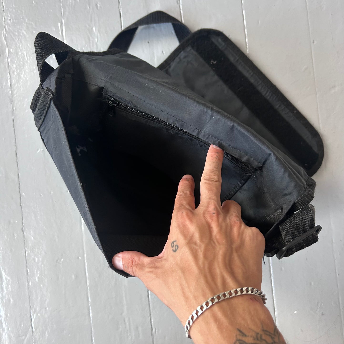1990s Technics vinyl shoulder bag