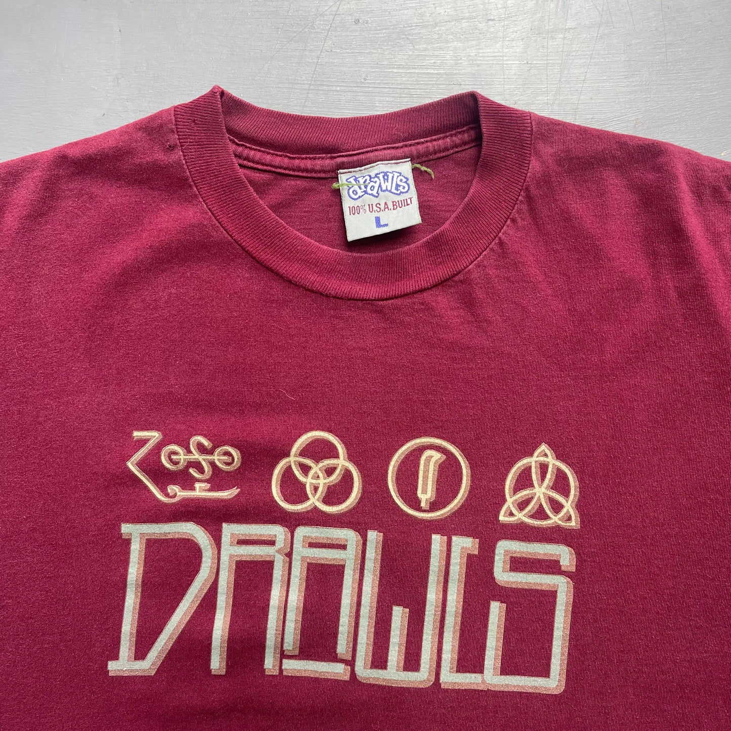 1990s DRAWLS skate T-shirt (L)