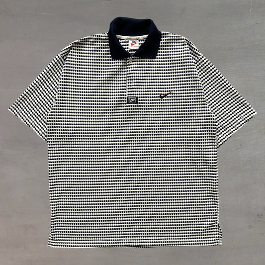 1990s Nike pattern polo shirt (XL)