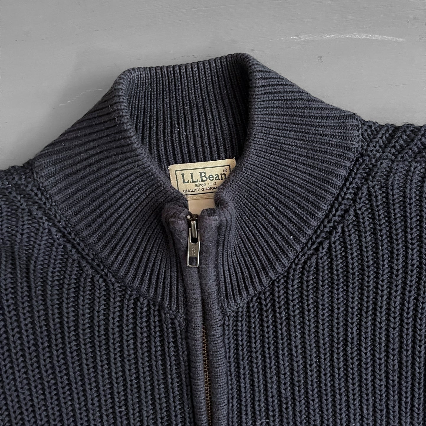 1990s L.L. BEAN knit track jacket (L)