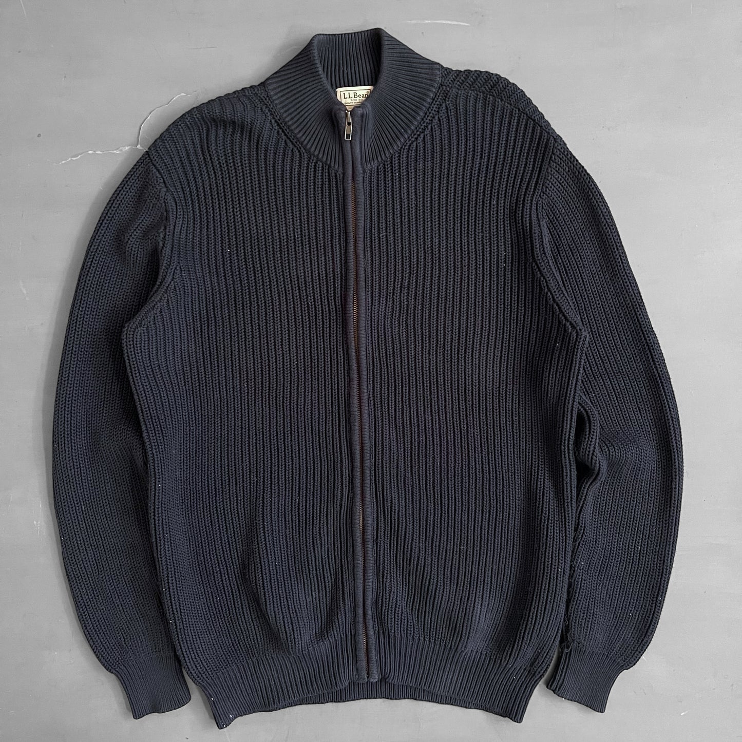 1990s L.L. BEAN knit track jacket (L)