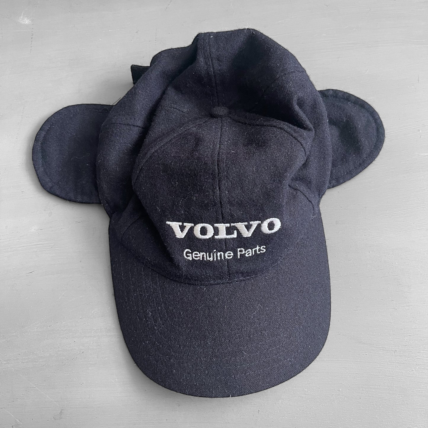 Early 2000s Volvo genuine parts ear flap fleece cap