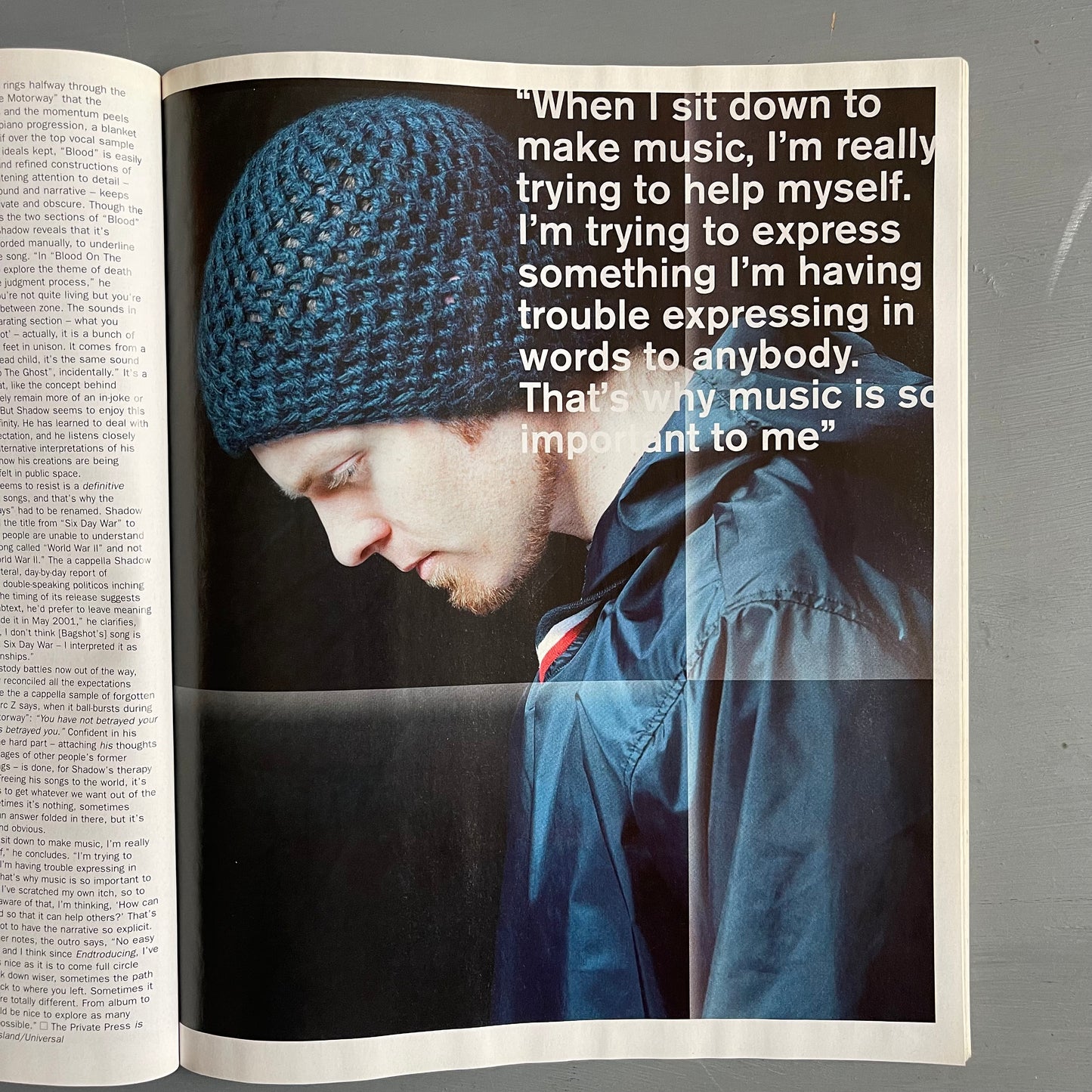 2002 WIRE Magazine DJ Shadow edition