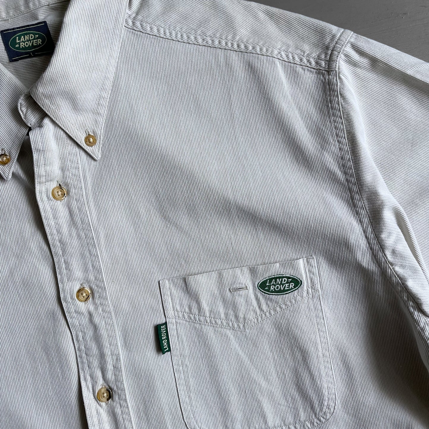 2000s Land Rover short sleeve corduroy shirt (L/XL)