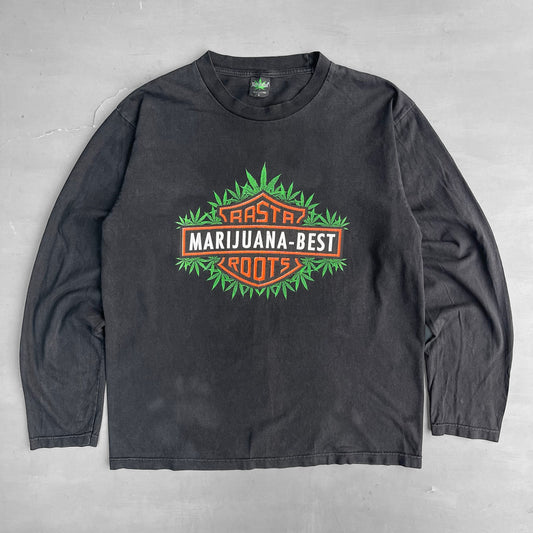 Rasta Roots Harley Davidson parody T-Shirt (L)