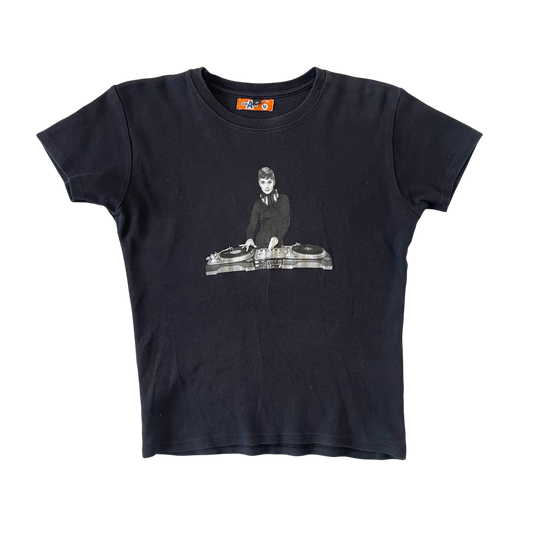 2000s Grade A DJ graphic baby T-shirt (XS)