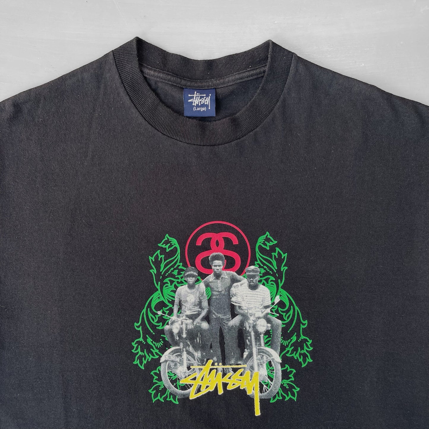 Early 2000s Stussy reggae bike T-Shirt (L)