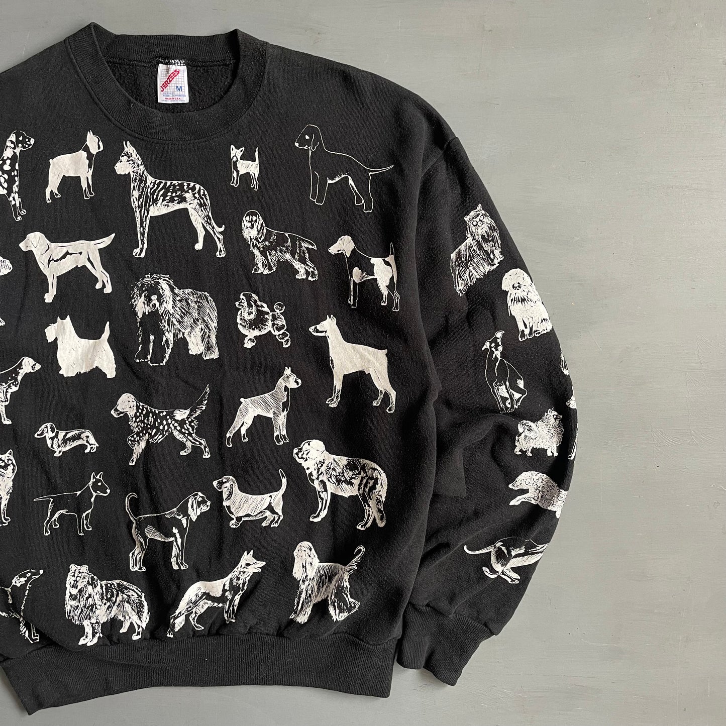 1990s all over dog sweatshirt (M)