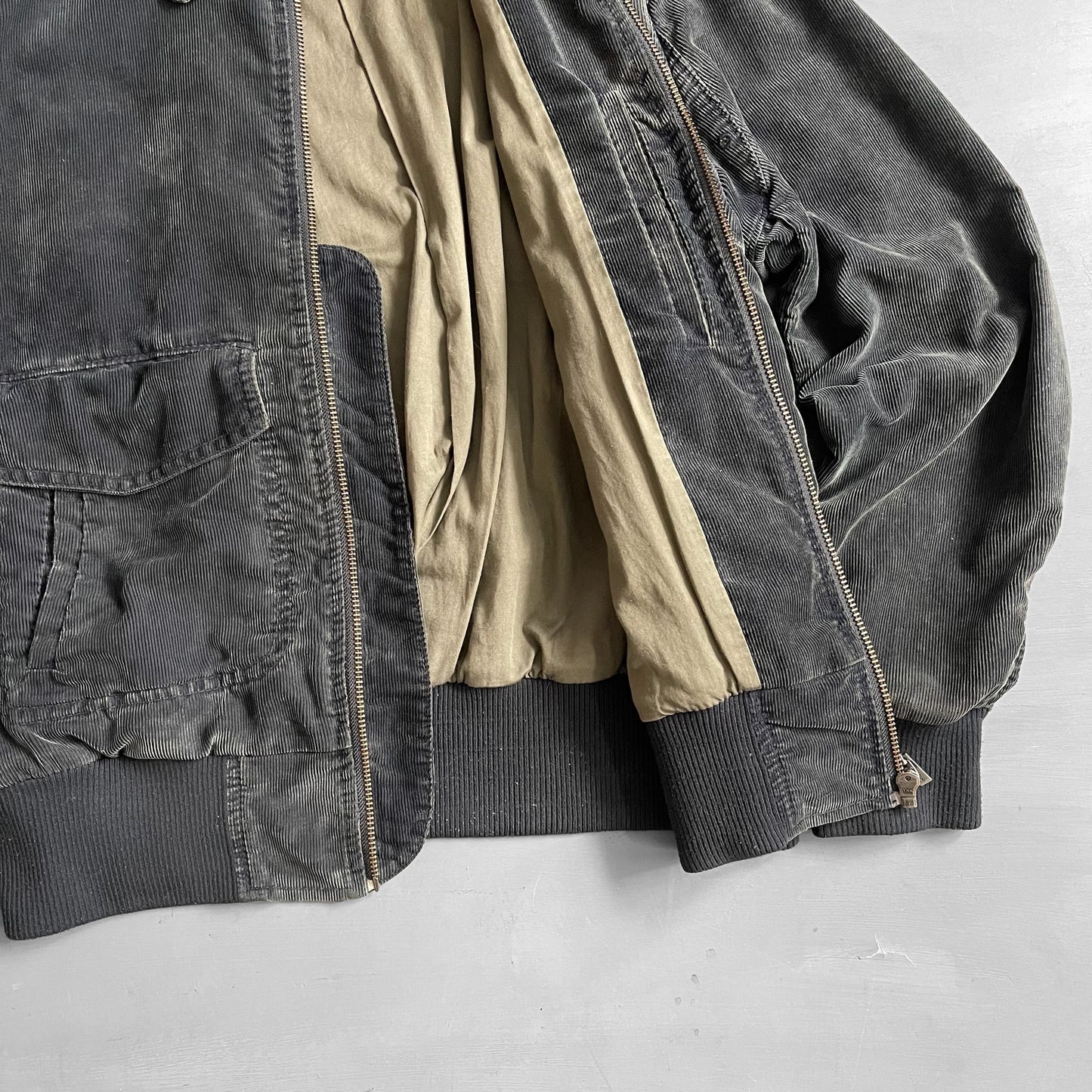 1990s FCUK corduroy bomber jacket (L)