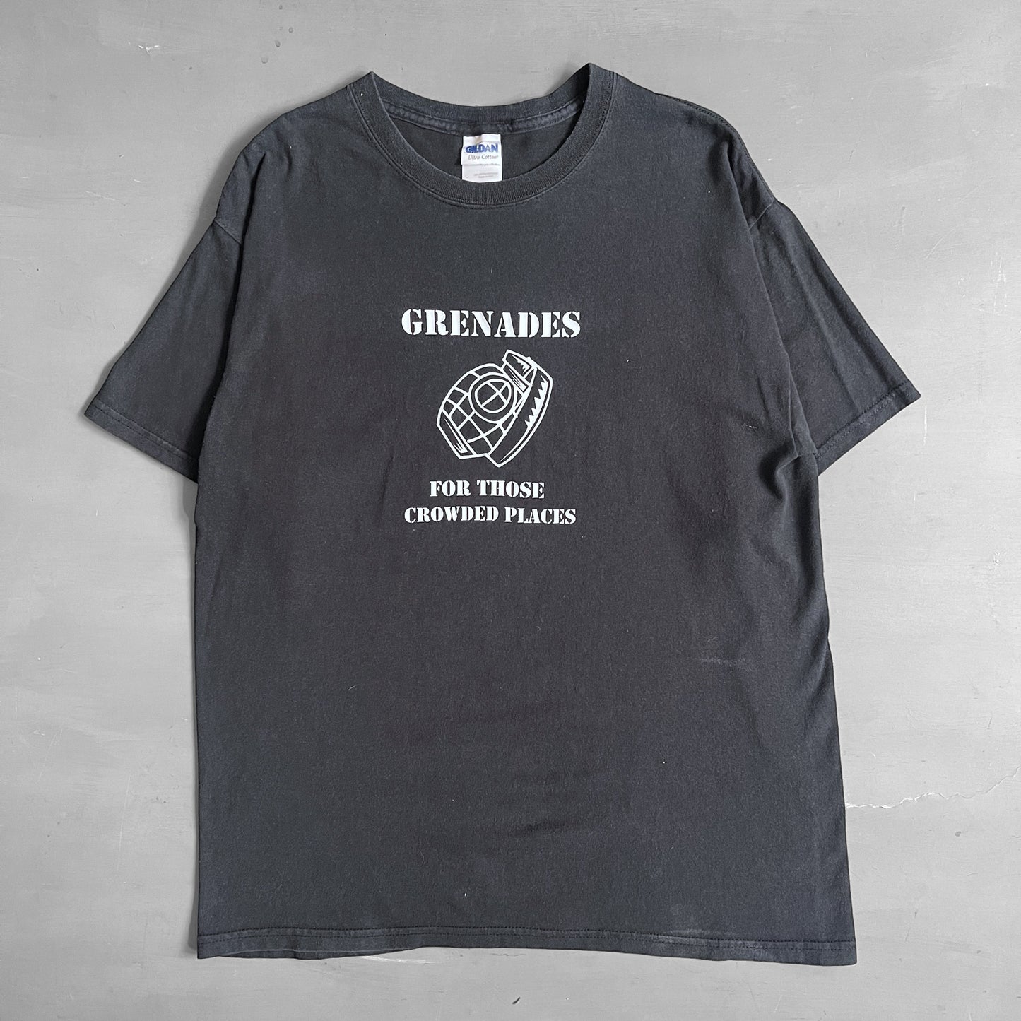 2000s Grenades for those crowded places T-shirt (L)