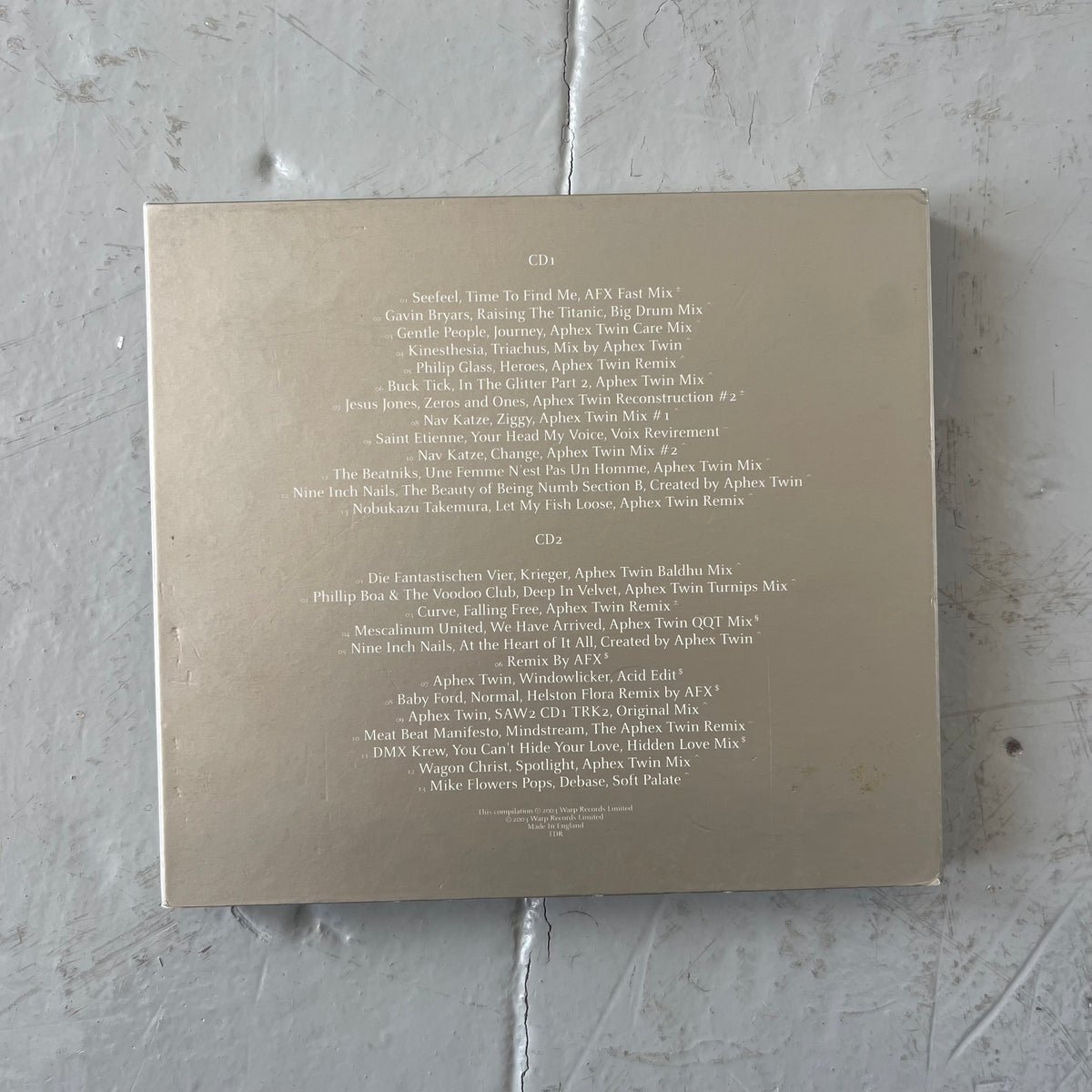 2003 Aphex Twin 26 mixes for cash CD’s