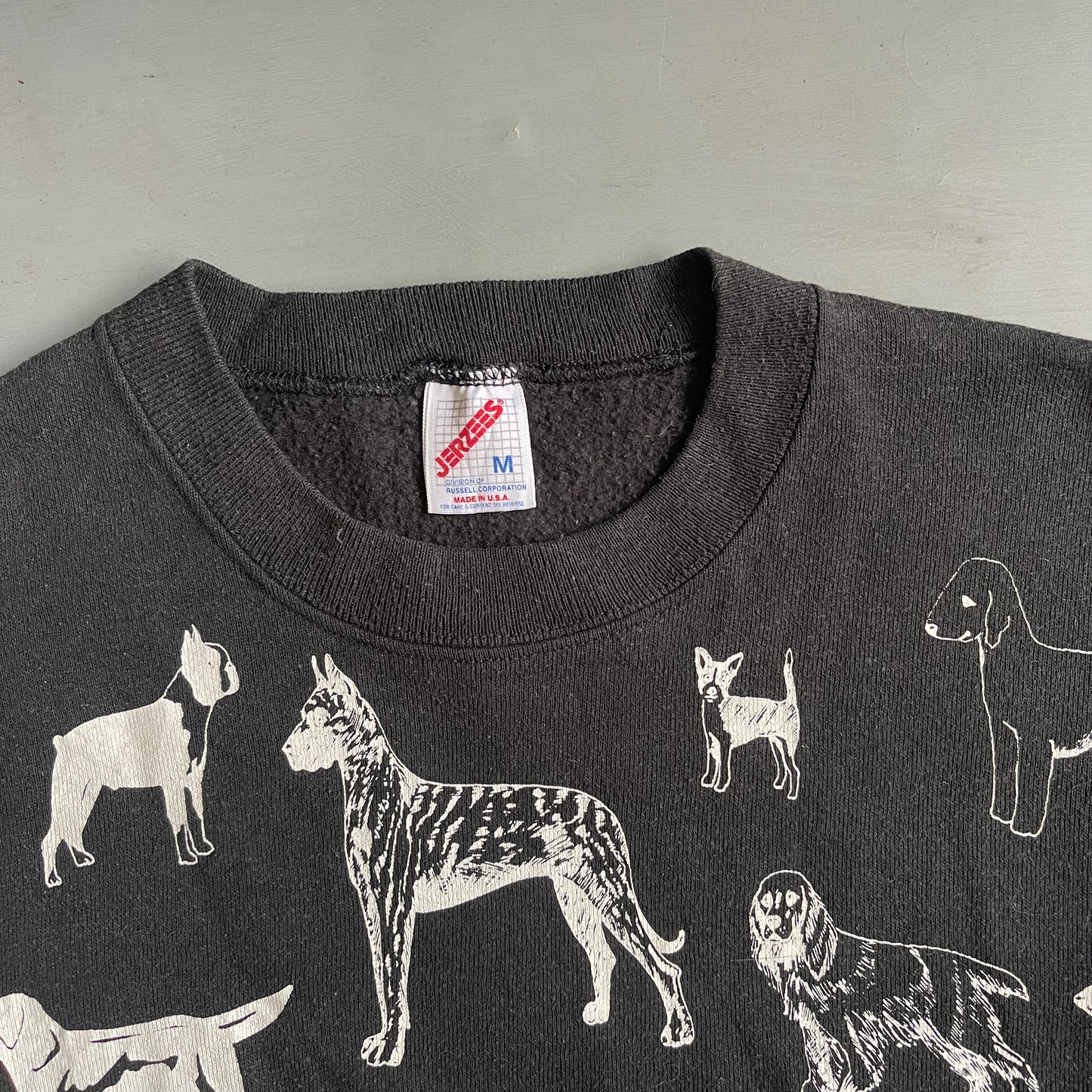 1990s all over dog sweatshirt (M)