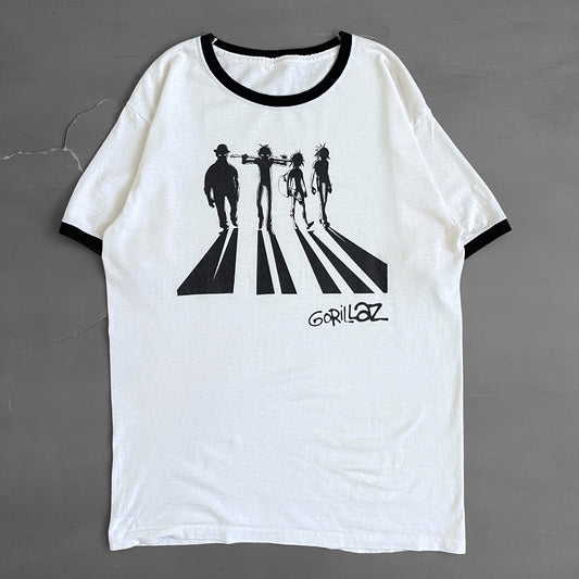 2000s Gorillaz ringer T-shirt (M)