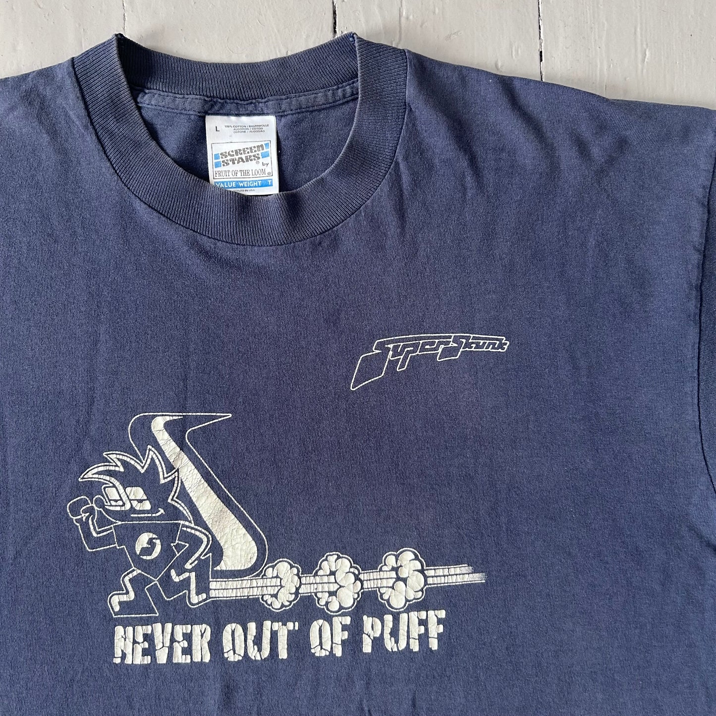 1990s Super skunk never out of puff T-shirt (XL)