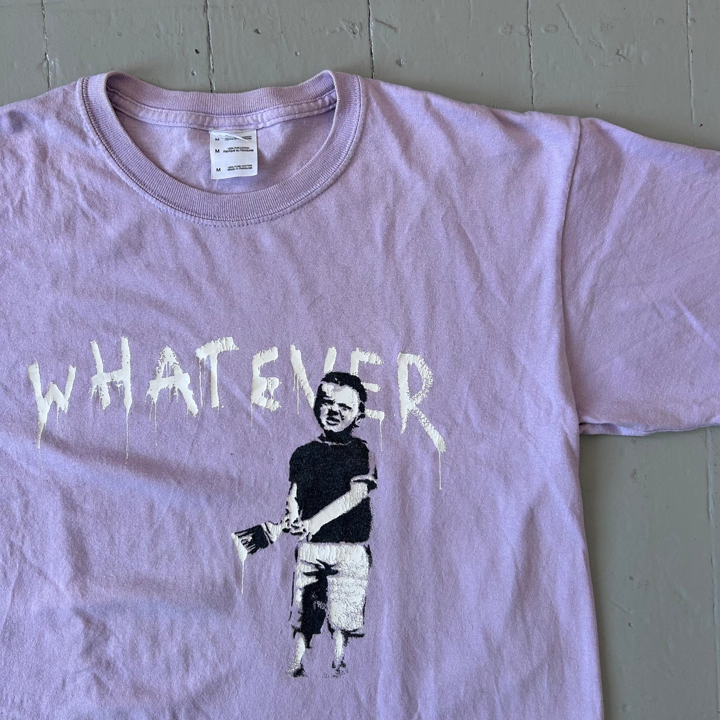 2000s BANKSY whatever T-shirt (M/L)
