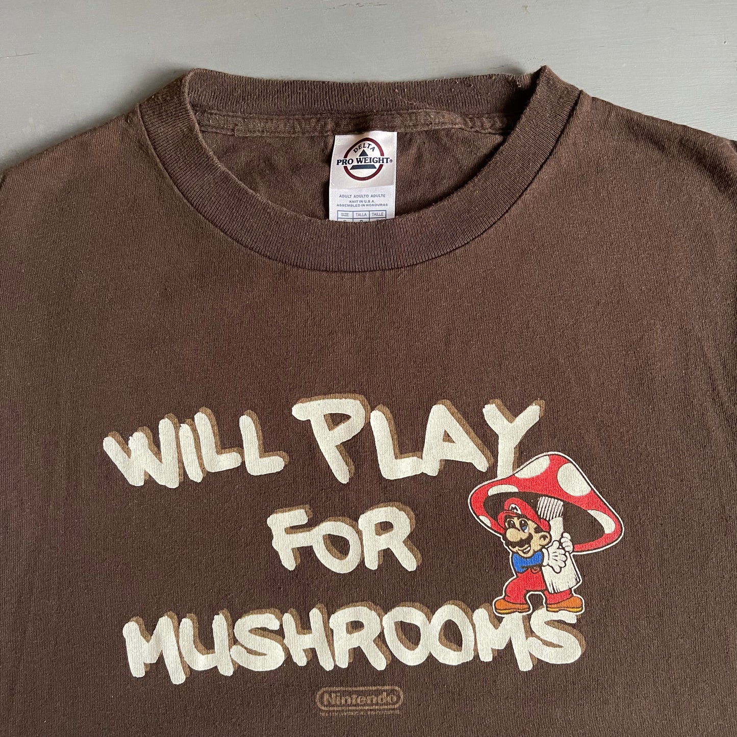 2004 Will play for mushrooms Mario T-Shirt (S)