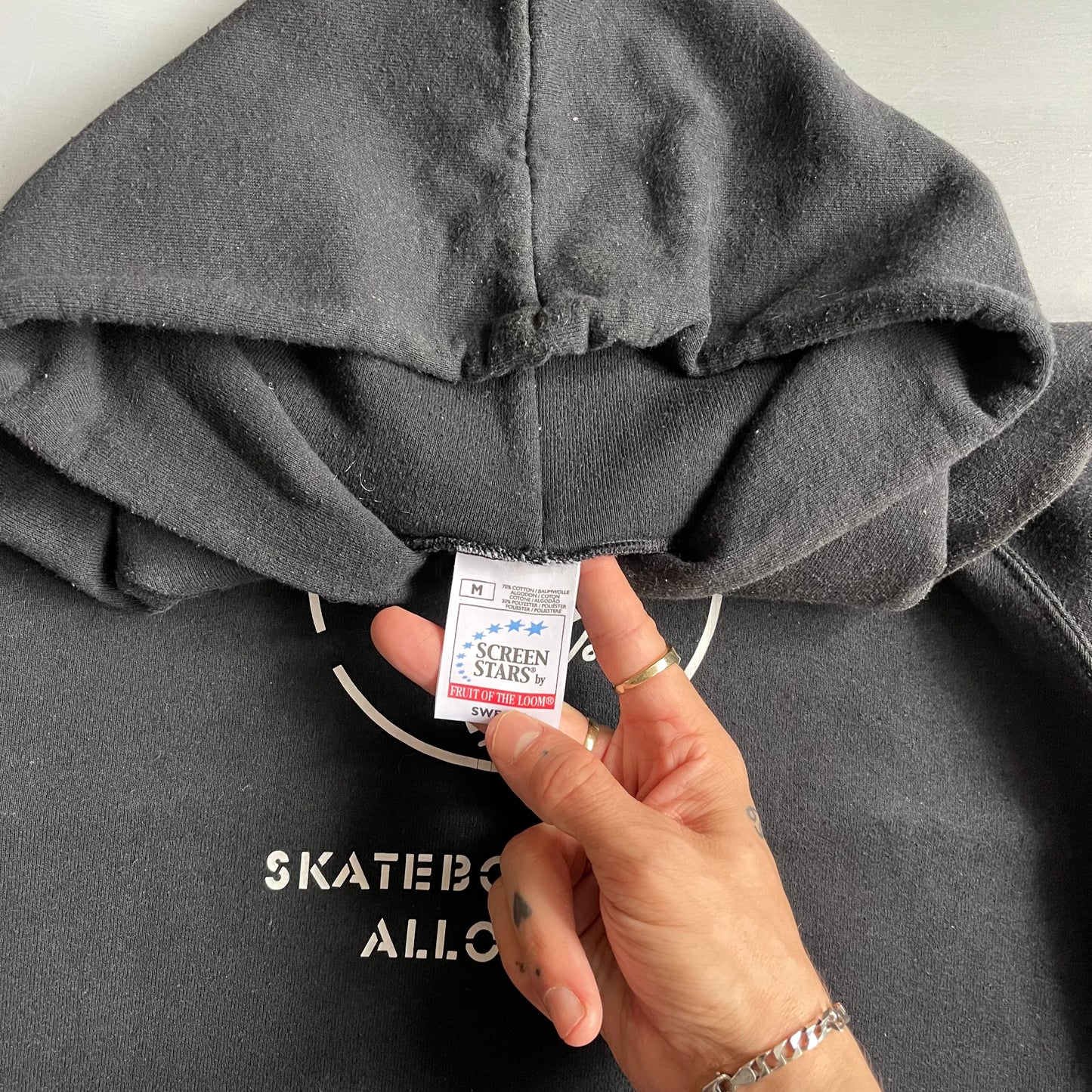 Early 2000 Skateboarding allowed hoodie (M)