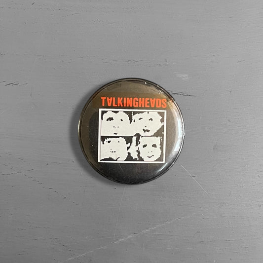 1990s Talking Heads pin badge