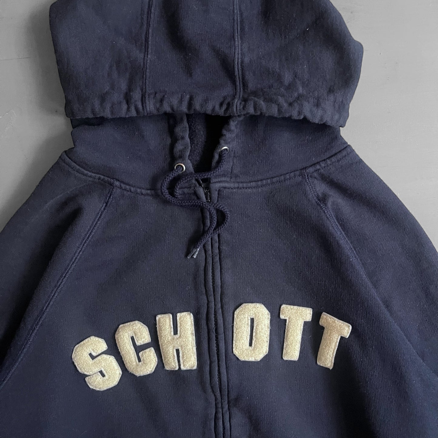 2000s SCHOTT zip hoodie (S/M)