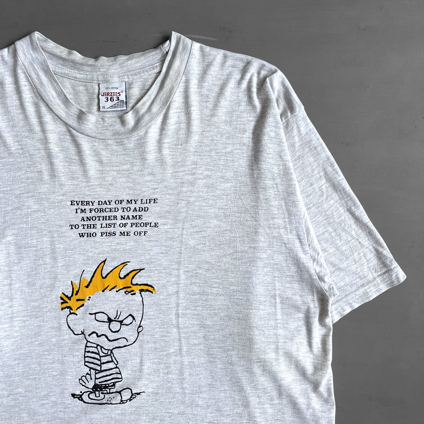 1990s list of people who piss me off T-shirt (XL)