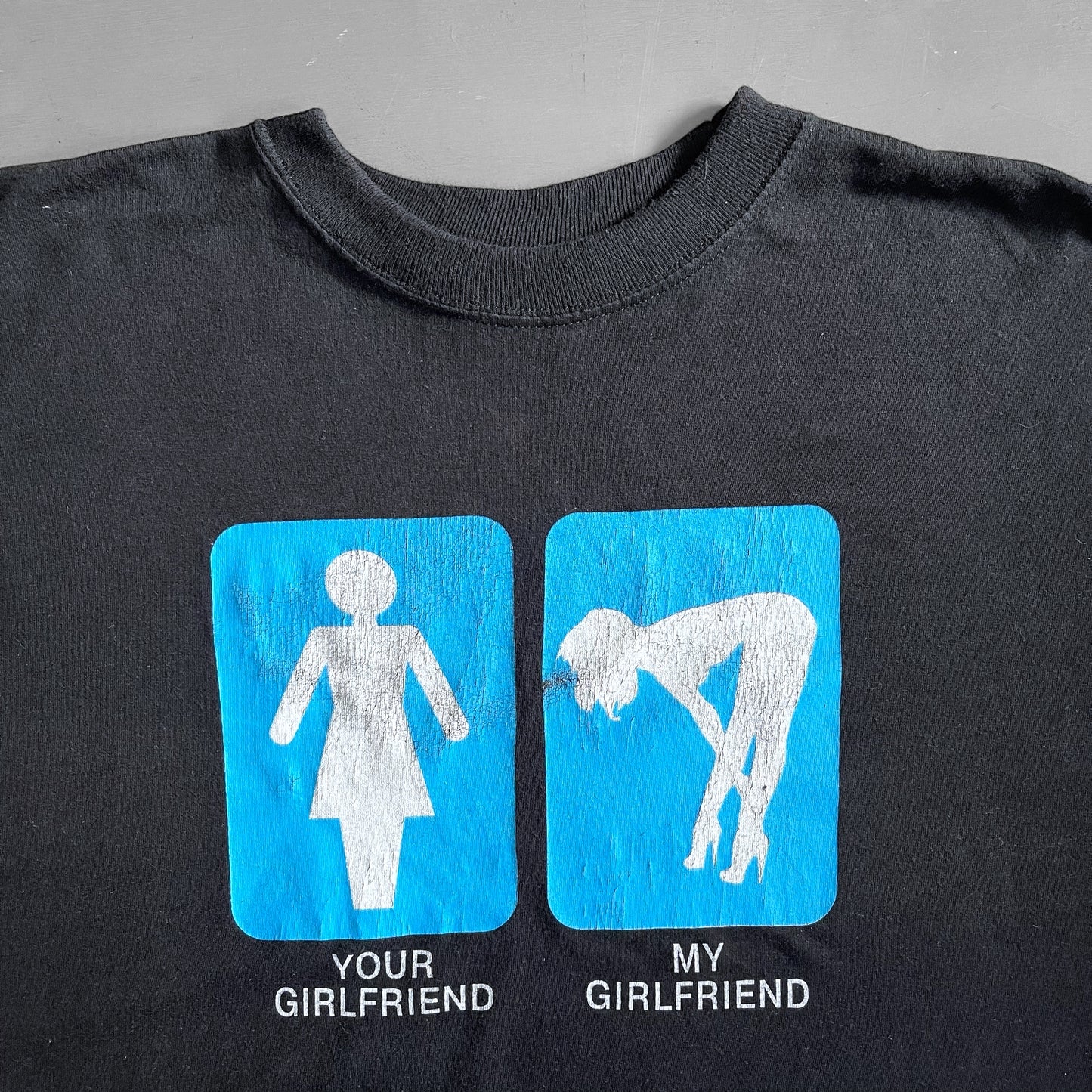 1990s your girlfriend > my girlfriend T-shirt (M/L)