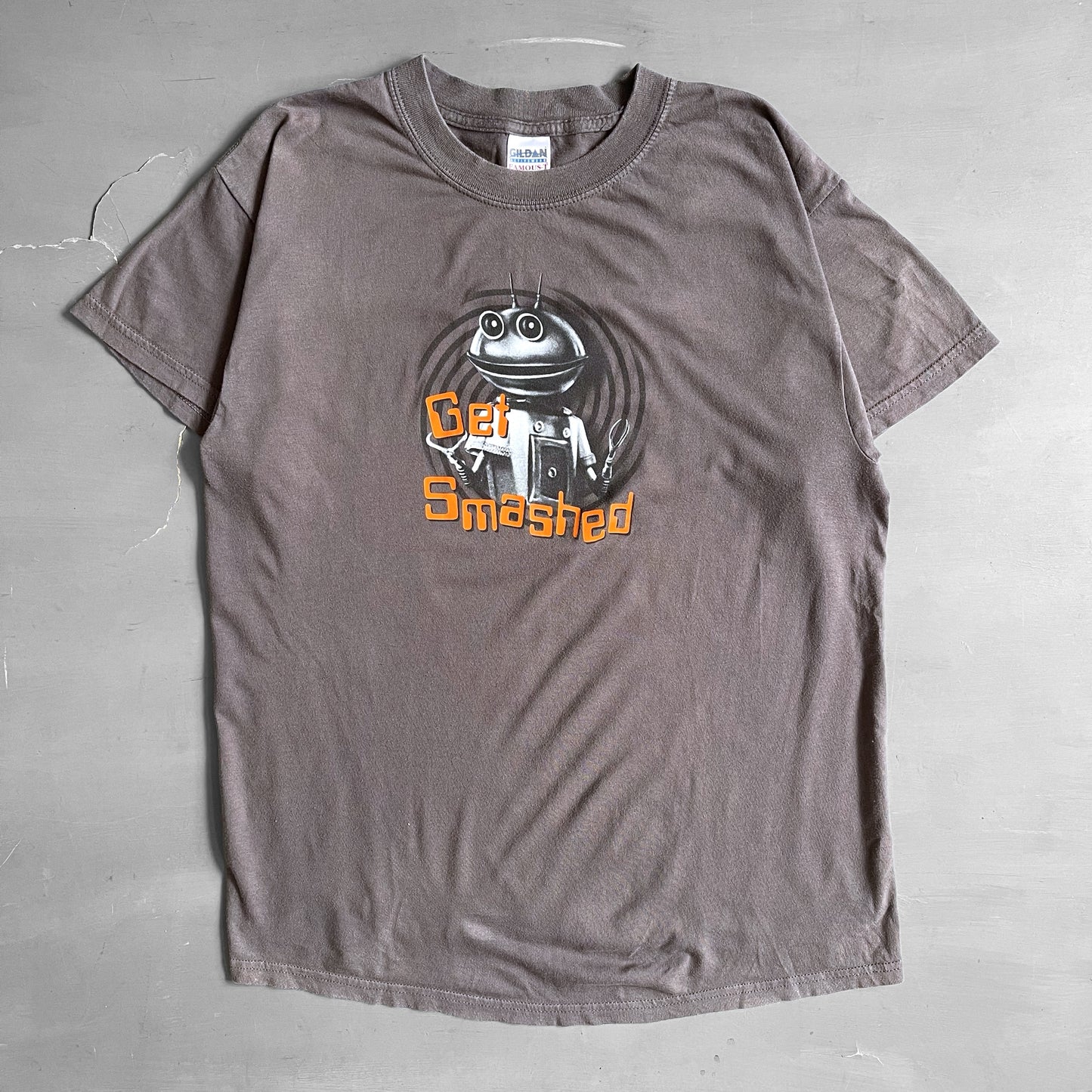 1990s Get smashed robot T-shirt (M)