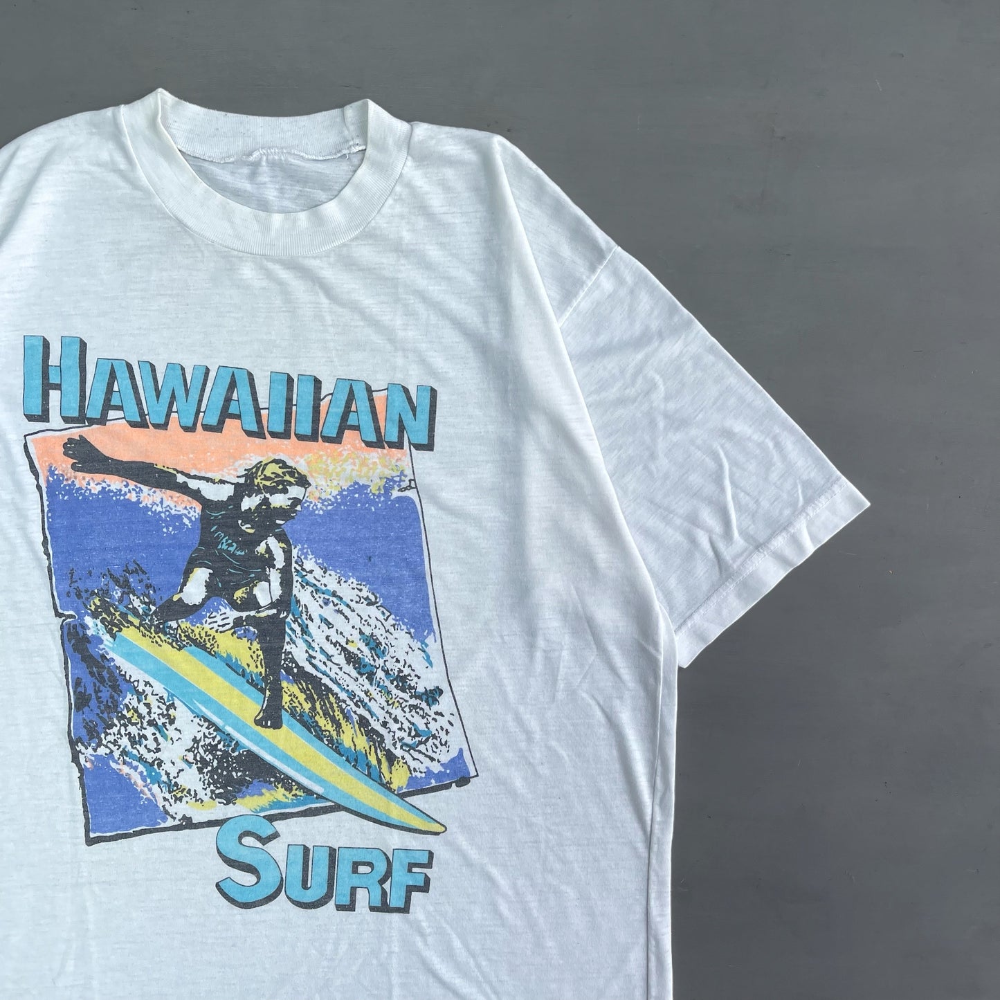 1990s Hawaiian surf Graphic T-Shirt (M)