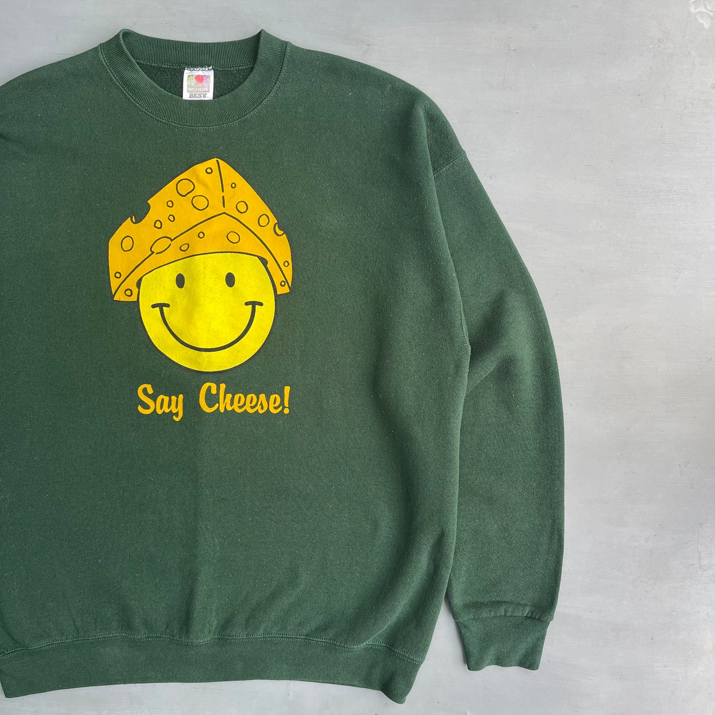 1990s Say cheese sweatshirt jumper (XL)