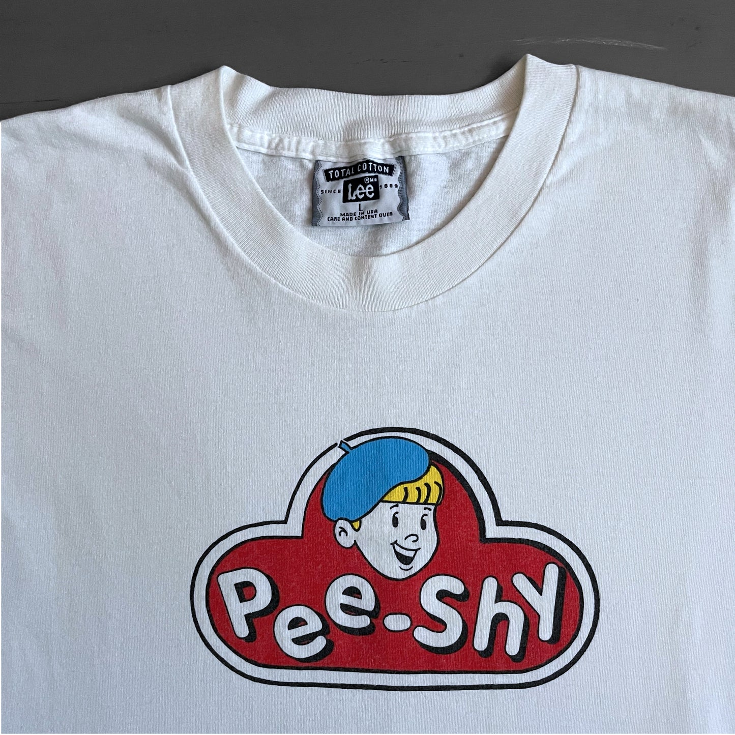 1990s Pee-shy T-shirt (L)