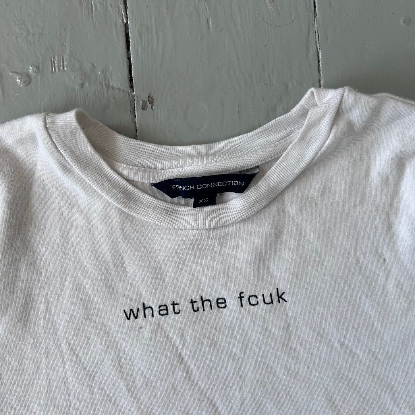 Early 2000s what the fcuk baby T-shirt (XS)