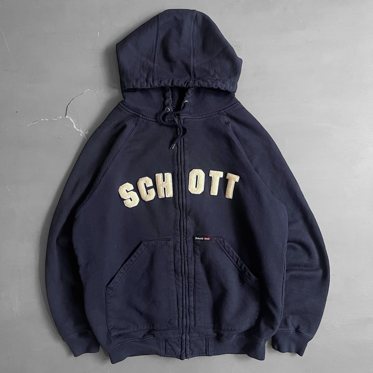 2000s SCHOTT zip hoodie (S/M)