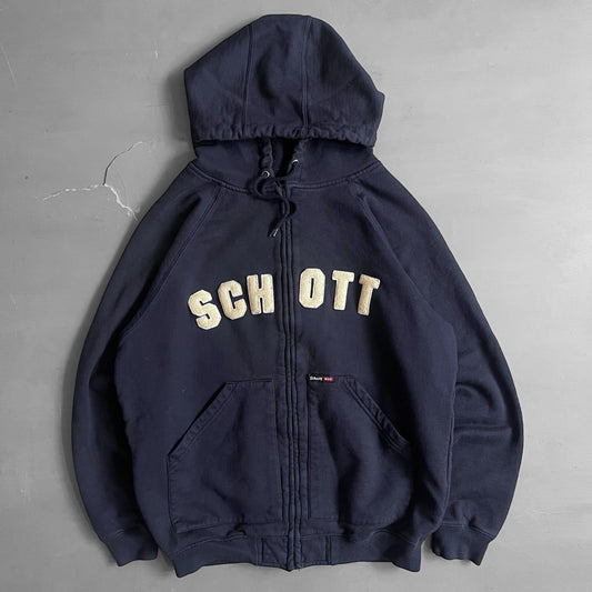 2000s SCHOTT zip hoodie (S/M)