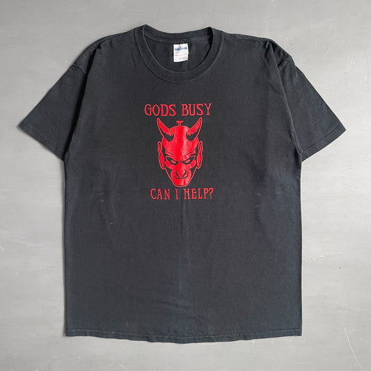 2000s Gods busy can I help? T-shirt (L)