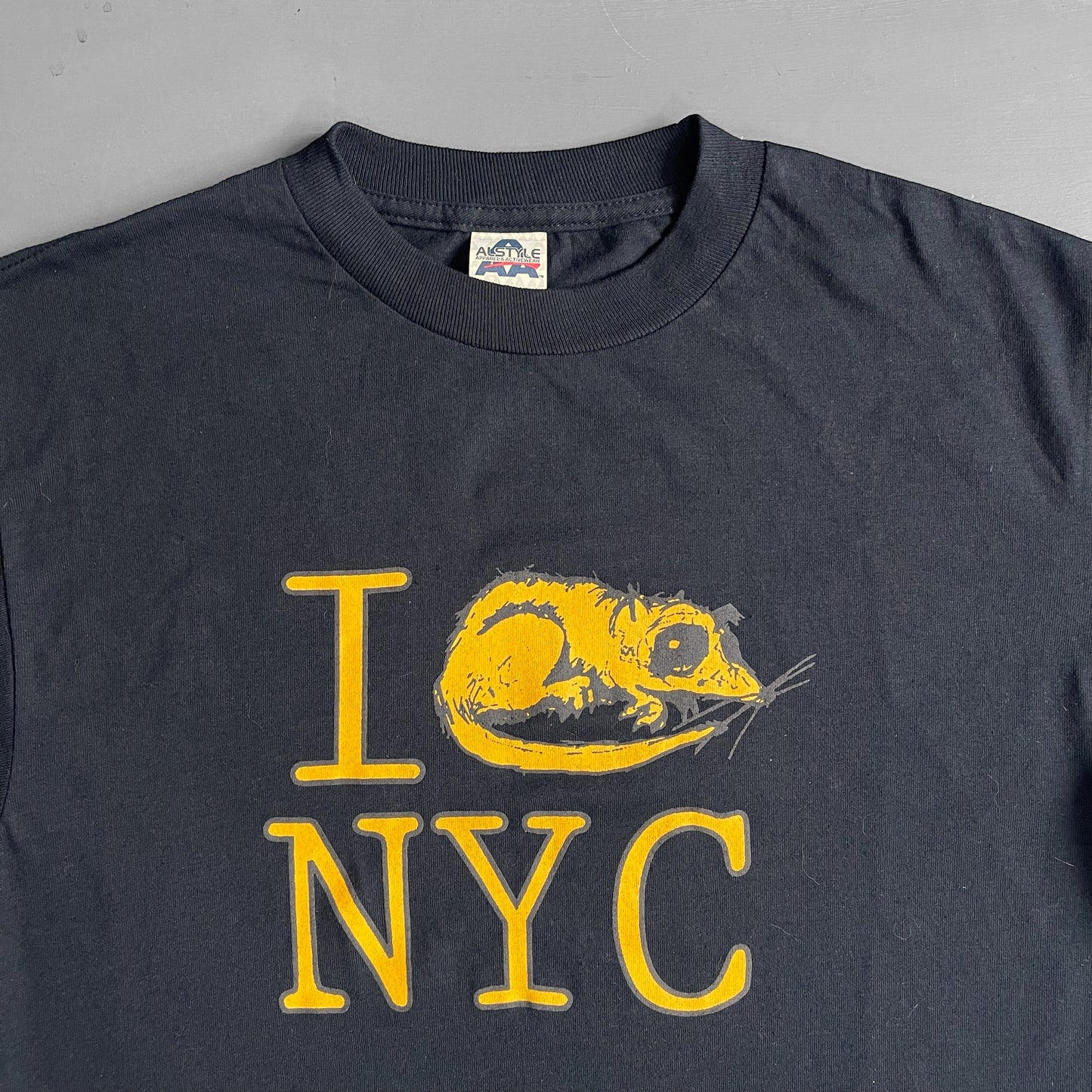 2000s Yellow rat bastard NYC T-shirt (M)