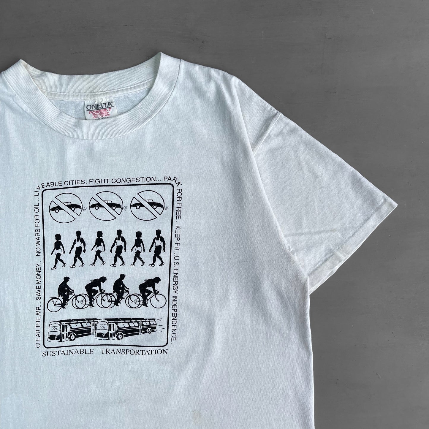 1990s sustainable transport graphic T-Shirt (L)