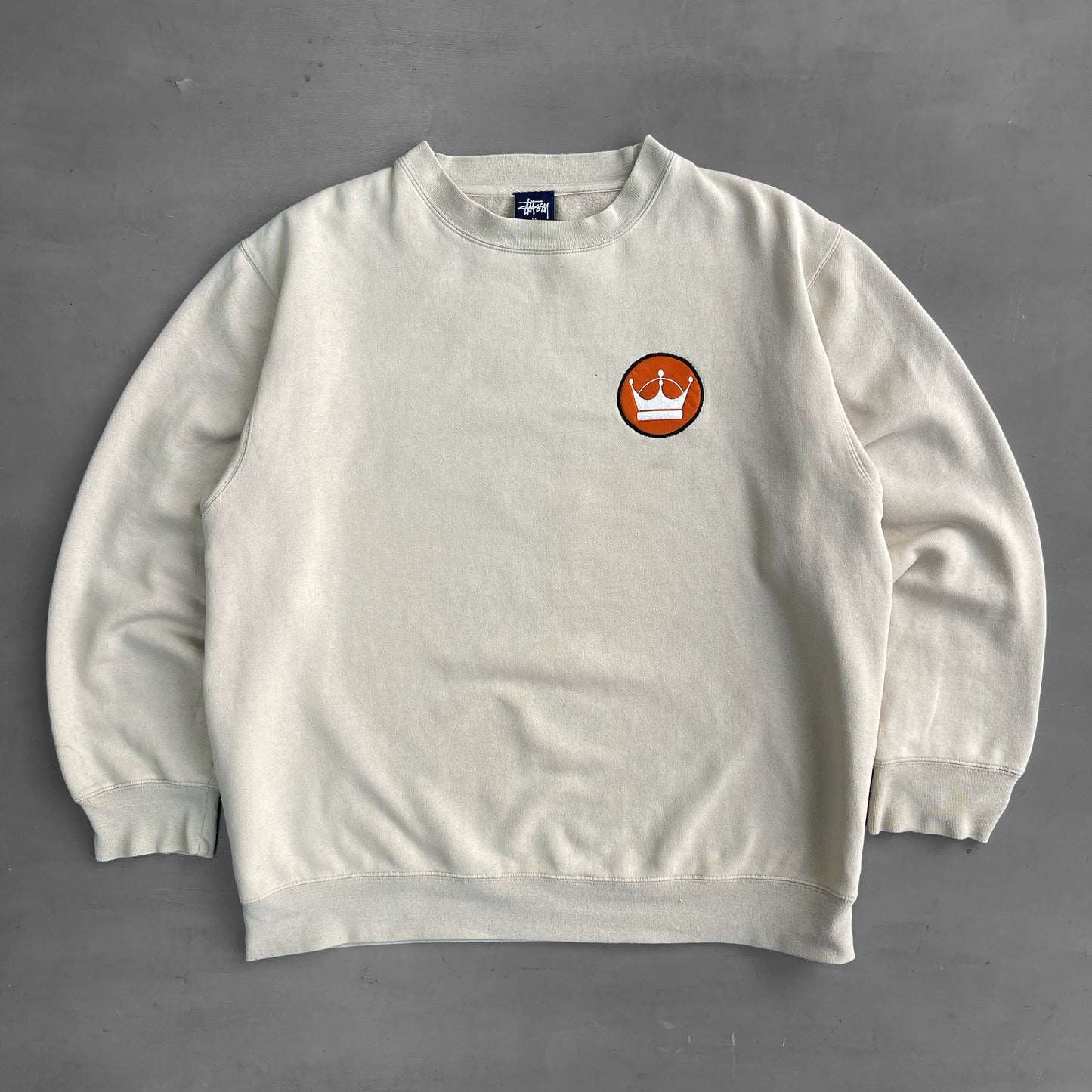 1990s Stussy crown sweatshirt jumper (L)