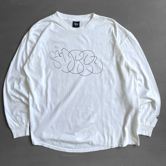 1990s long sleeve Stussy script T-shirt (M/L)