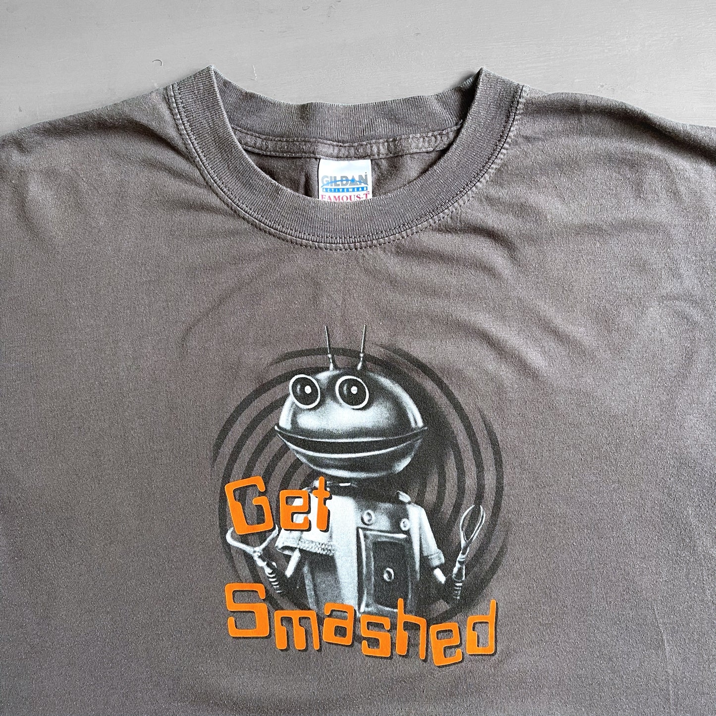 1990s Get smashed robot T-shirt (M)