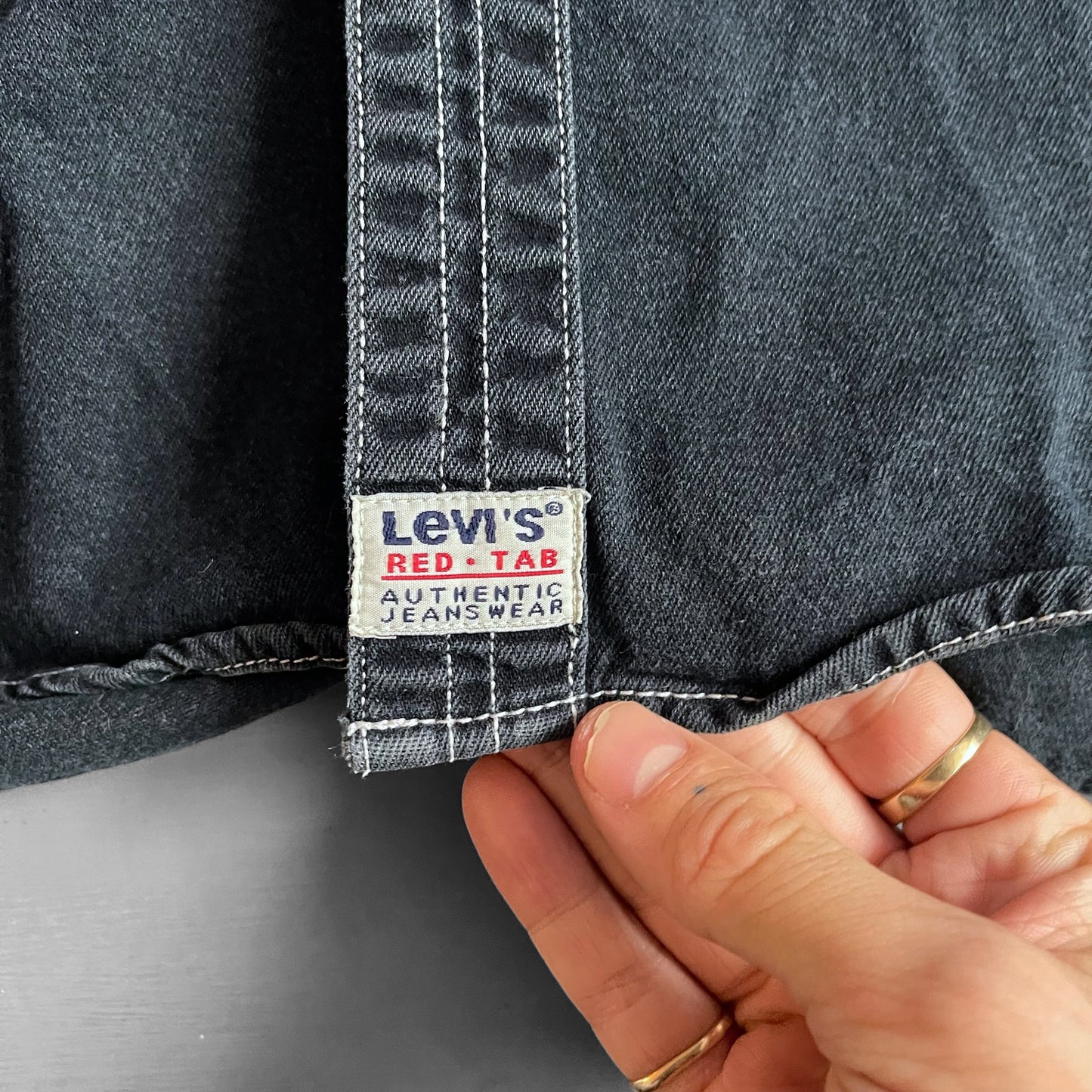 1990s Levi’s red tab denim shirt (XL)