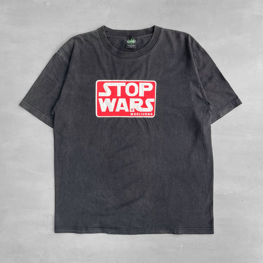 2000s Stop Wars marijuna T-Shirt (L)