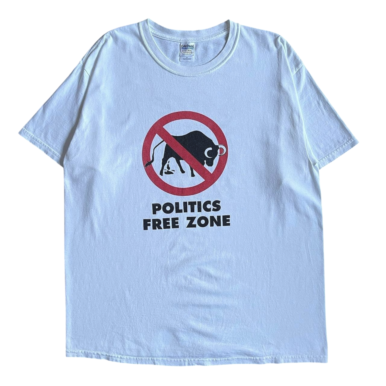 2000s politics free zone T-shirt (XL)