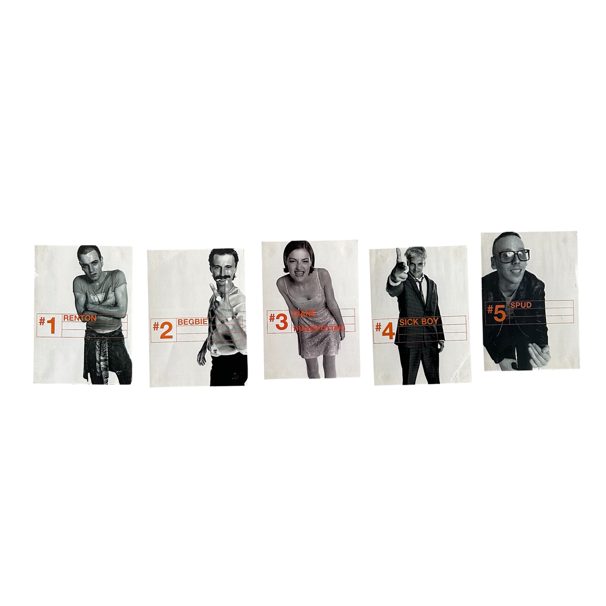 X5 Trainspotting post cards