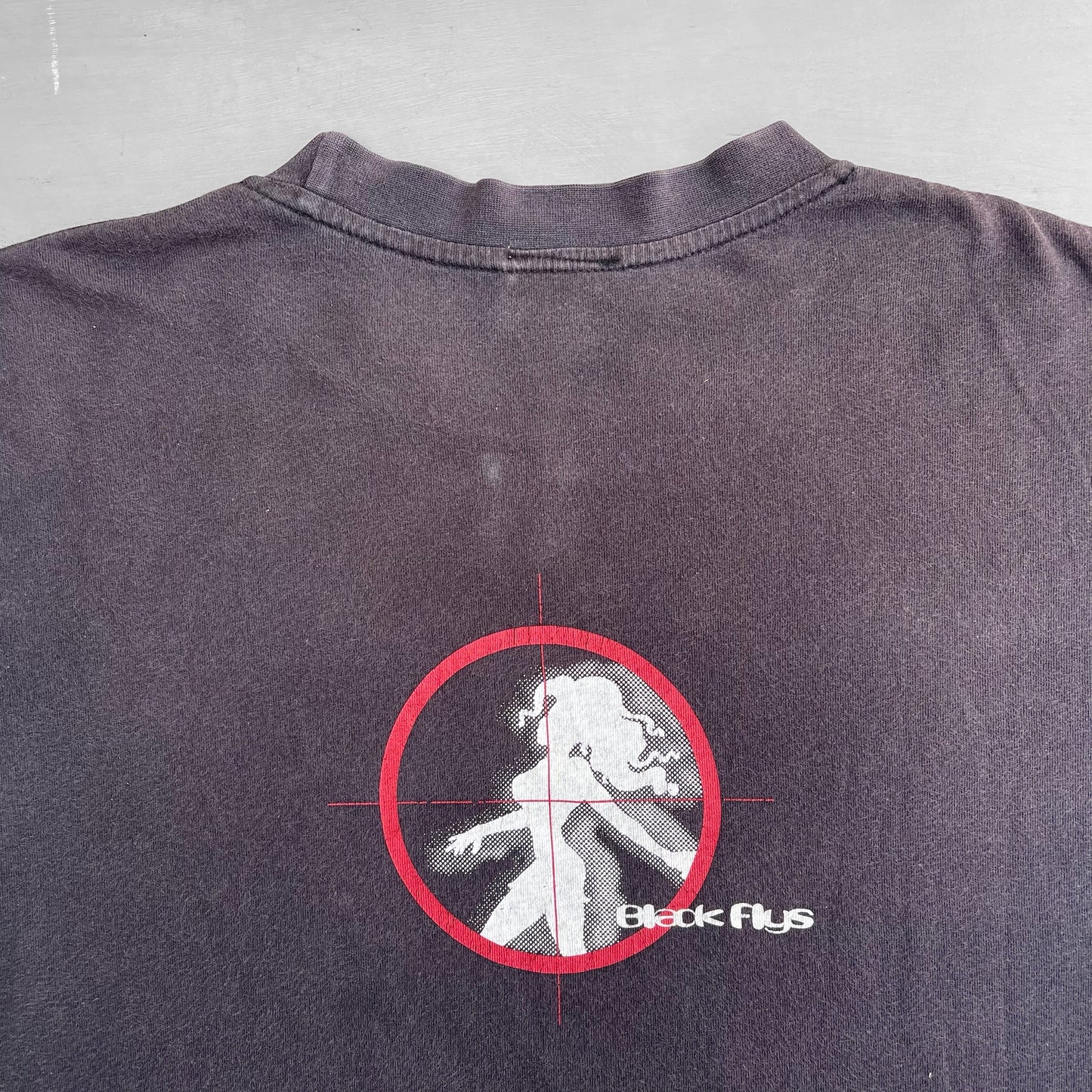 1990s Black Flys female target T-Shirt  (M/L)