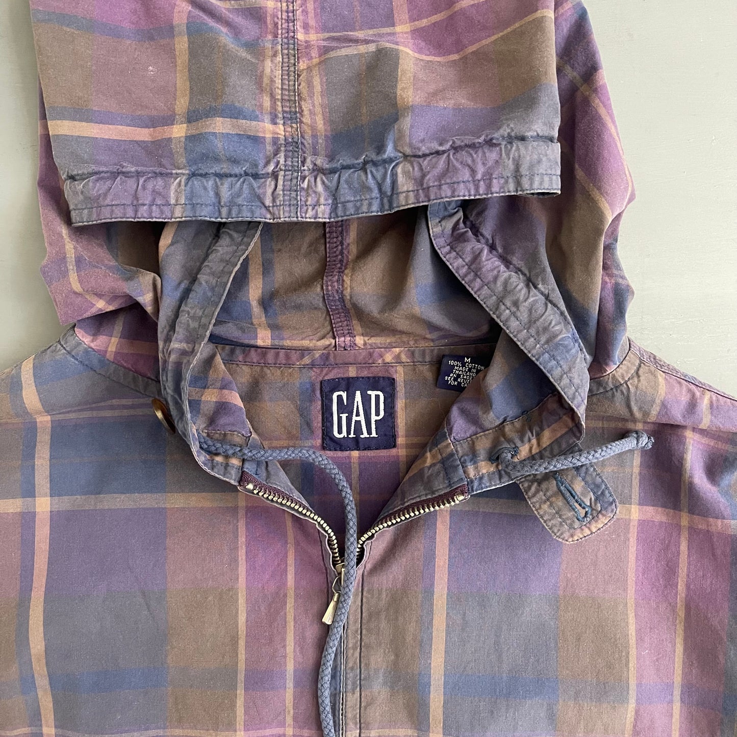 1990s GAP plaid smock jacket (L)