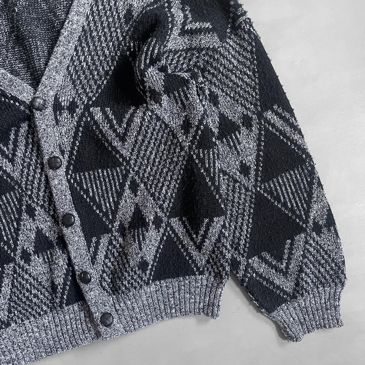 1990s abstract pattern cardigan (L)