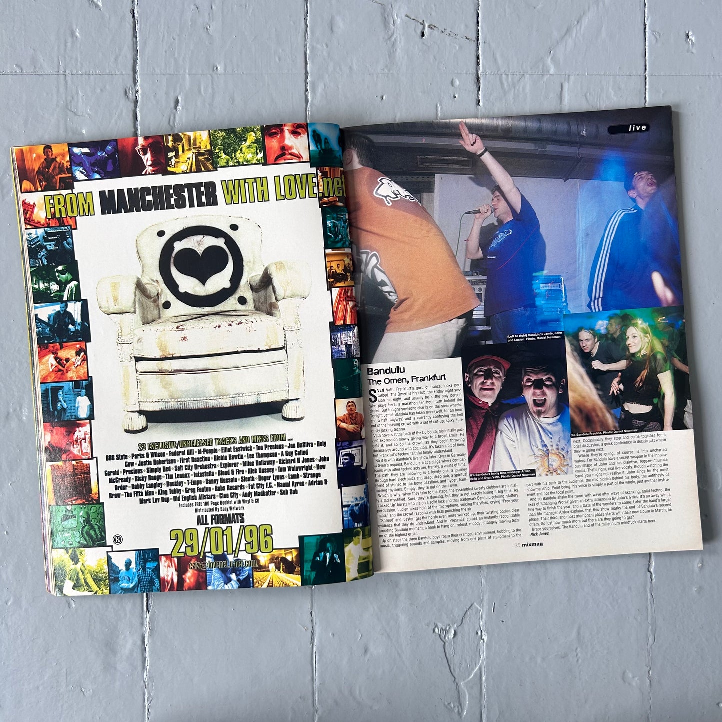 1996 Underworld Mixmag magazine