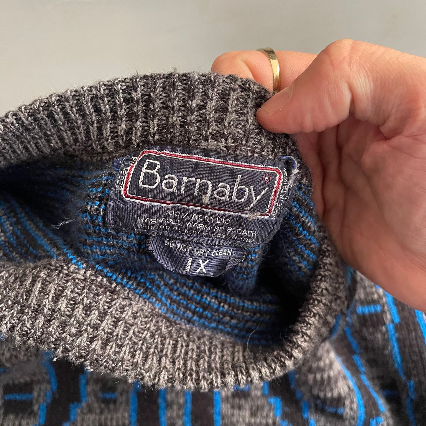 1990s Barnaby pattern knit jumper (XL)